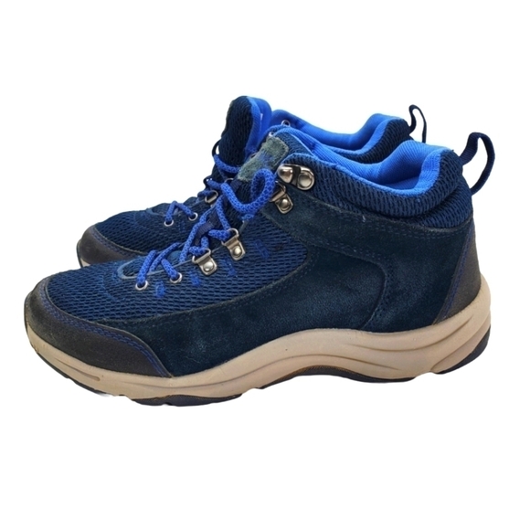 Vionic Shoes Women's 7.5 Cypress Hiking Boots Suede Lace Up Blue - Picture 1 of 12